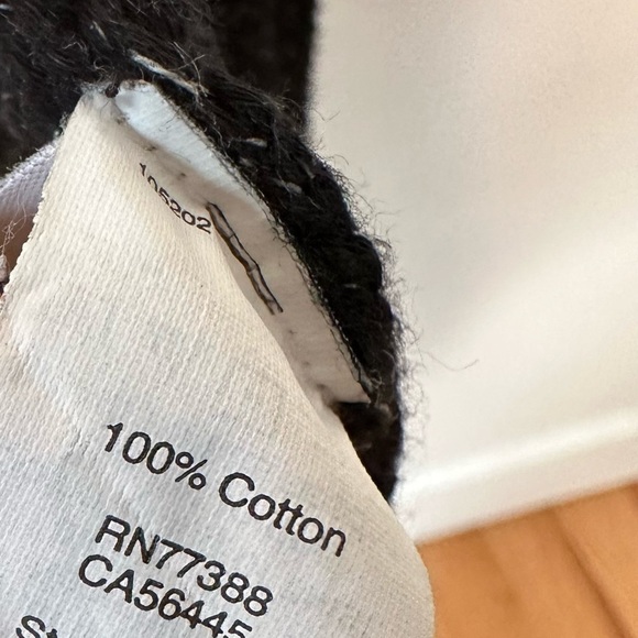 Madewell | Momento Fringe Chunky Marled Open Cardigan Black White Size Large - Picture 10 of 11